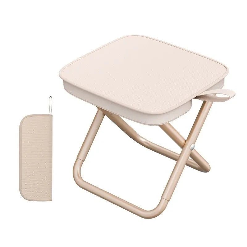 Folding Stool Mini Lightweight Lounge Chair Footrest Fishing Chair Footrest Terrace Travel Picnic Hiking Folding Storage Bag