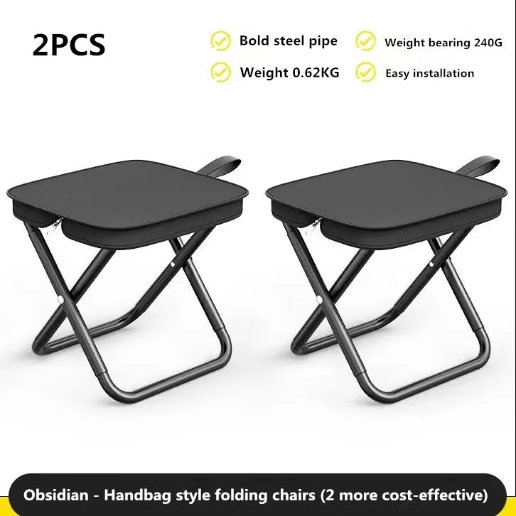 Folding Stool Mini Lightweight Lounge Chair Footrest Fishing Chair Footrest Terrace Travel Picnic Hiking Folding Storage Bag