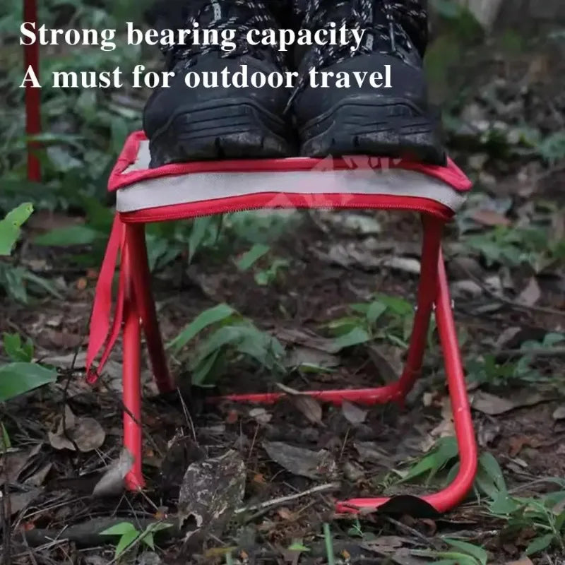 Folding Stool Mini Lightweight Lounge Chair Footrest Fishing Chair Footrest Terrace Travel Picnic Hiking Folding Storage Bag