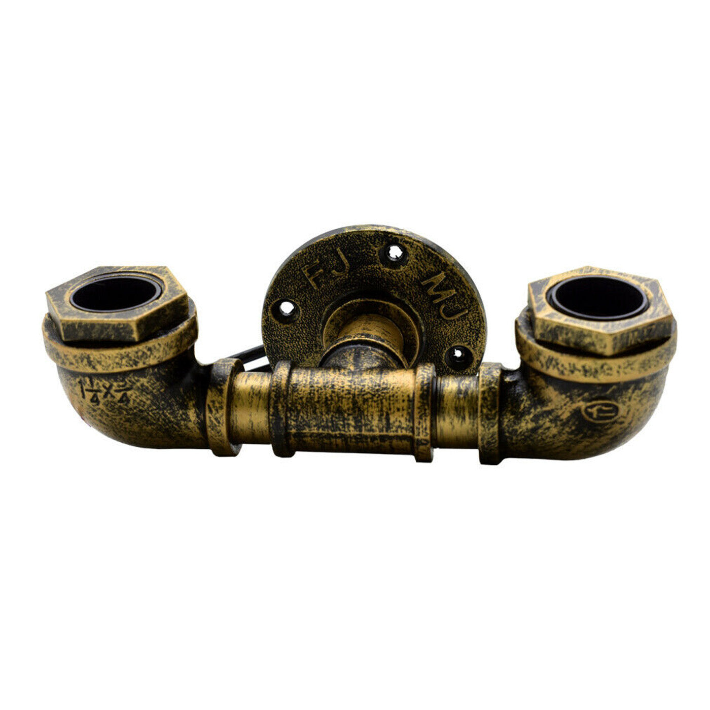 Industrial Vintage Style pipe wall or Ceiling Light Double B22 Bar Conduits Light~1556-3