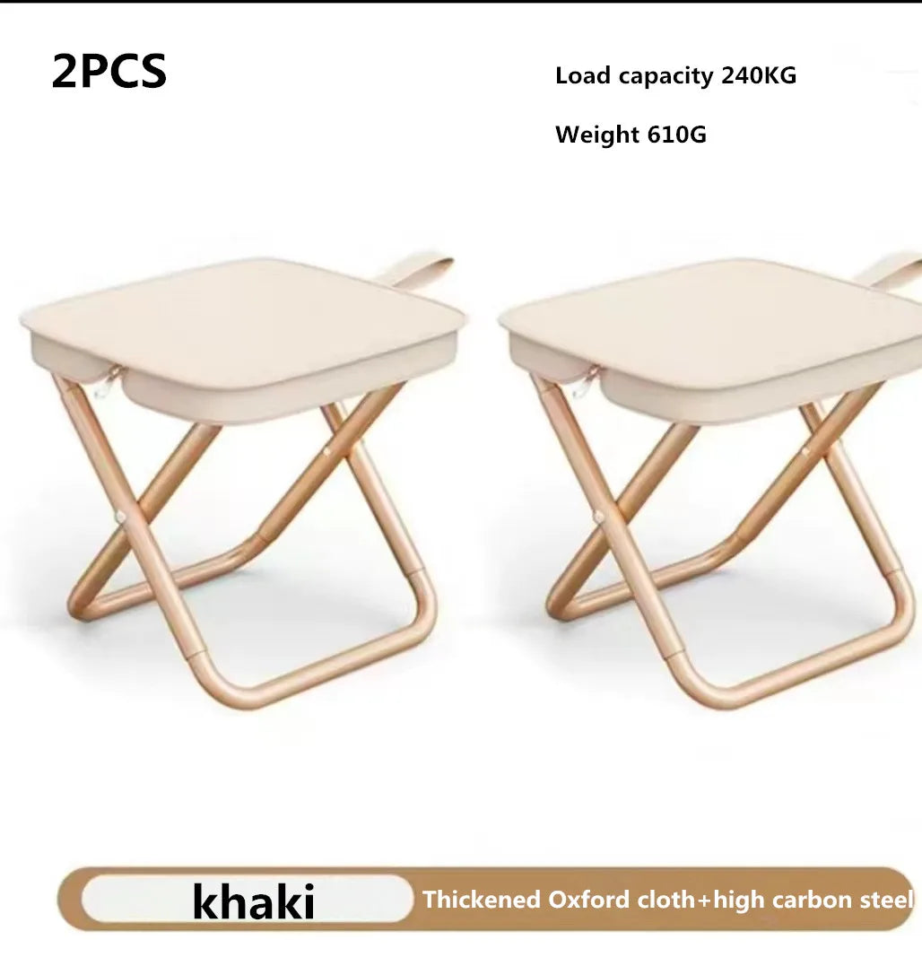 Folding Stool Mini Lightweight Lounge Chair Footrest Fishing Chair Footrest Terrace Travel Picnic Hiking Folding Storage Bag